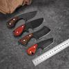 Outdoor High Hardness Wood Handle Forged Fixed Blade Blacken Straight Camping Survival Thickened Portable Knife