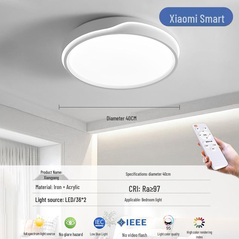 LED Ceiling Lights: Eye-Friendly Full Spectrum for Bedroom, Living Room, Children's Room - Nordic Design