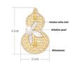 New Chinese Style Hollow Gourd Pearl Elegant Suit Brooch For Women Clothing Coat Corsage Jewelry Accessories Gifts