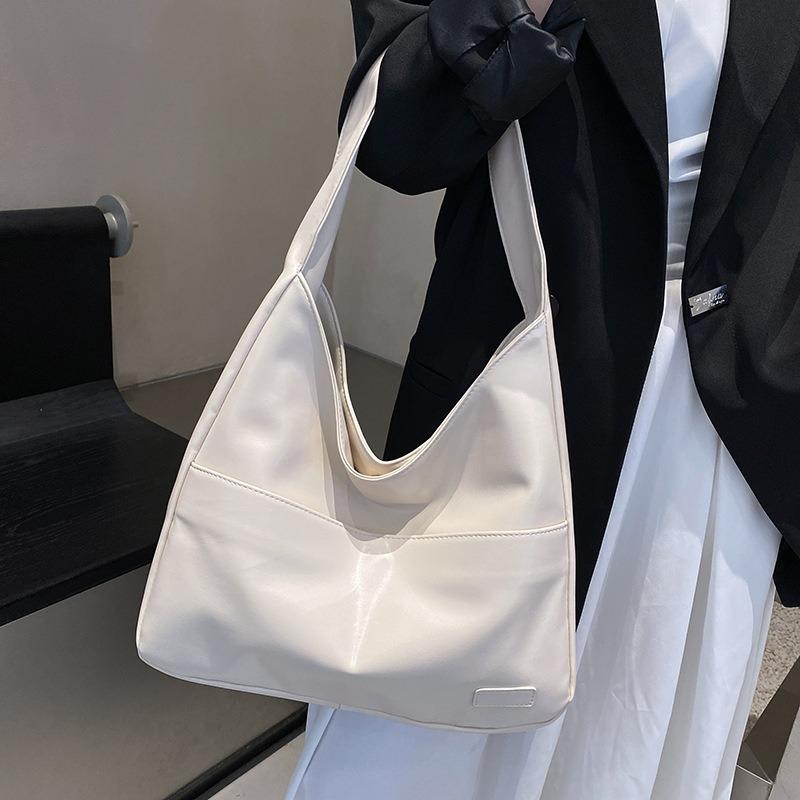 Soft Leather PU Tote Bag Large Capacity Bag Women's Work Commuting Can Put Tablet Women's Bag Korean Version Simple Shoulder Bag