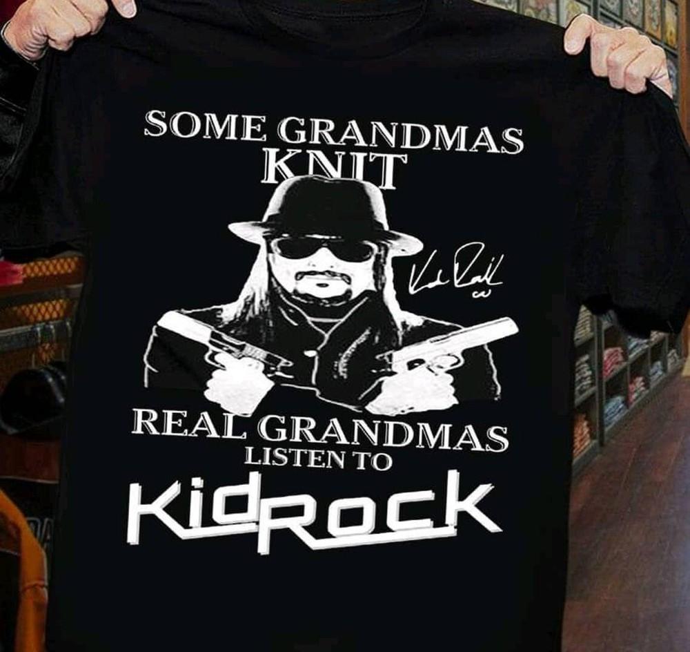 

Мужская футболка Kid Rock с автографом Черная с коротким рукавом Все размеры S-5XL Унисекс Футболка L