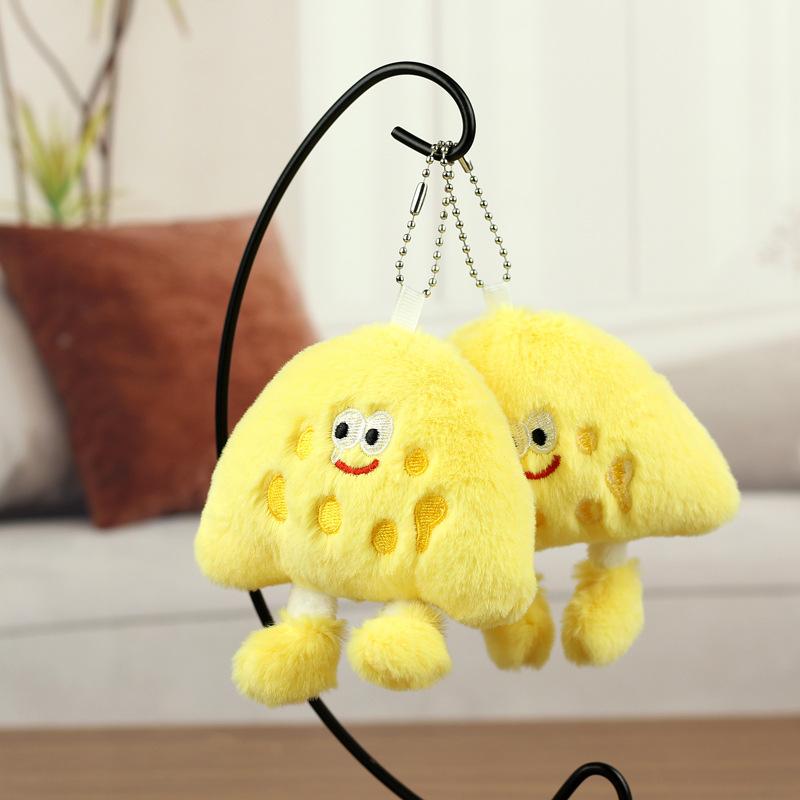 And Creative Fun Cheese Sandwich Plush Keychain Cute Accessory Couples For
