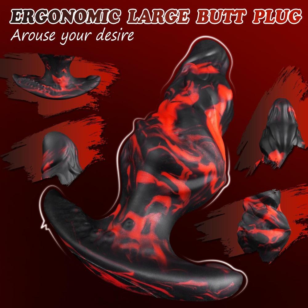 Soft Silicone Extra Large Anal Plug Wearable Anal Dilator Fantasy Dildo Women Adult Anal Toy