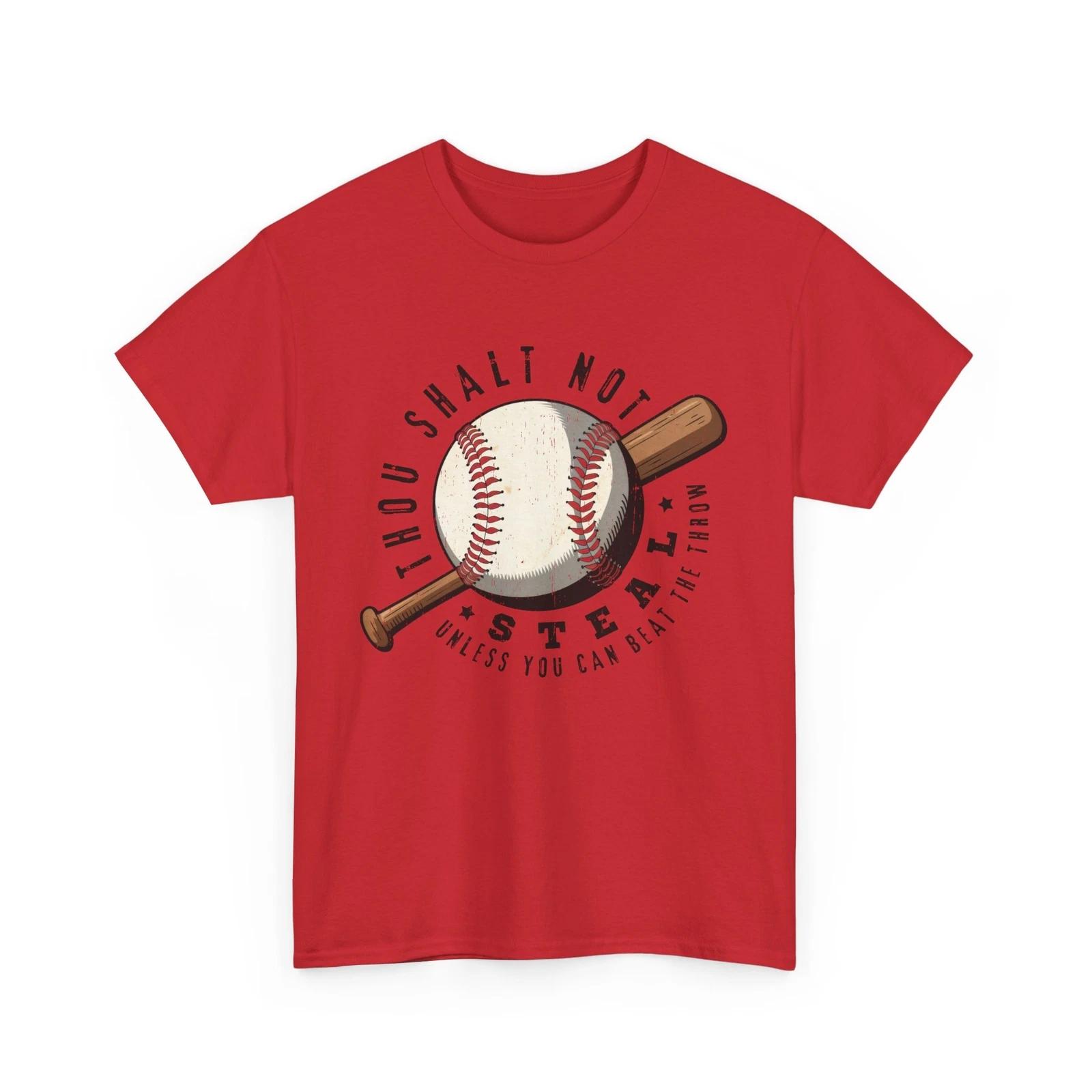 

Baseball T-Shirt | Funny Baseball Fan Tee | Thou Shalt Not Steal S