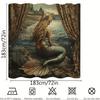 Mystical Mermaid and  a Forest Shower Curtain for Bathroom Decor, Perfect for Adding Fantasy Charm