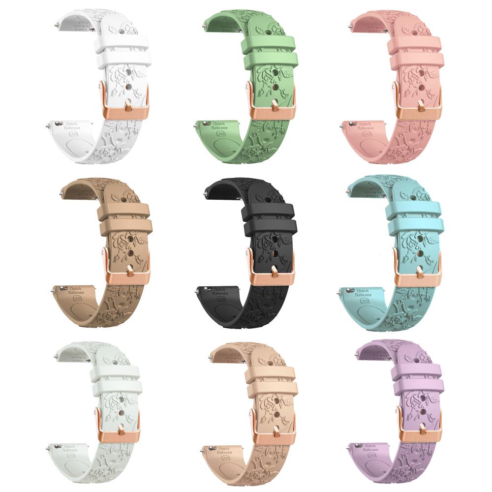 20 mm Damarmband i Silikon för Garmin Forerunner 170 170M 70 165 155 570 245 645 Venu 2Plus Venu SQ2 Vivoactive 6 5 3 Armband