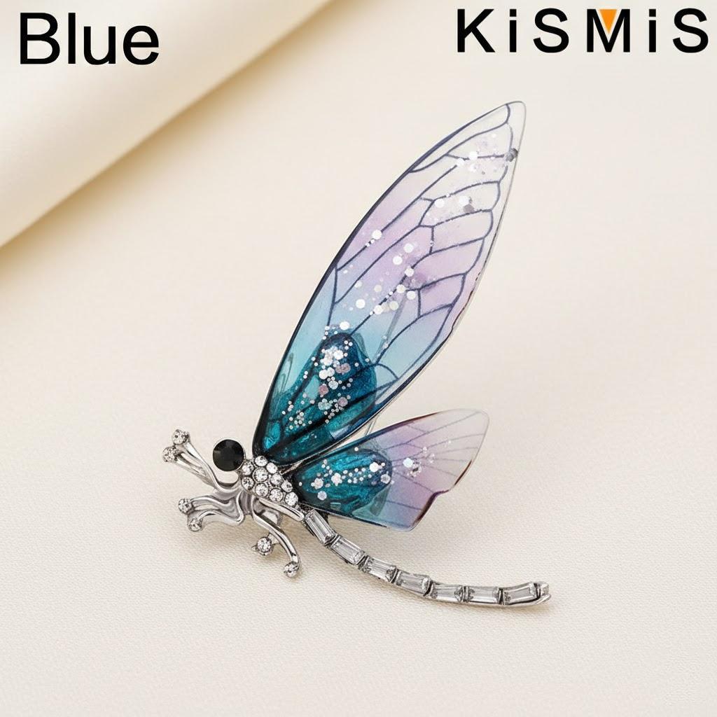 

Dragonfly Brooch for Women Girls Creative Bag Sweater Pin Insect Animal Jewelry Gift Fashion Brooches for Coat Dress Accessories синий