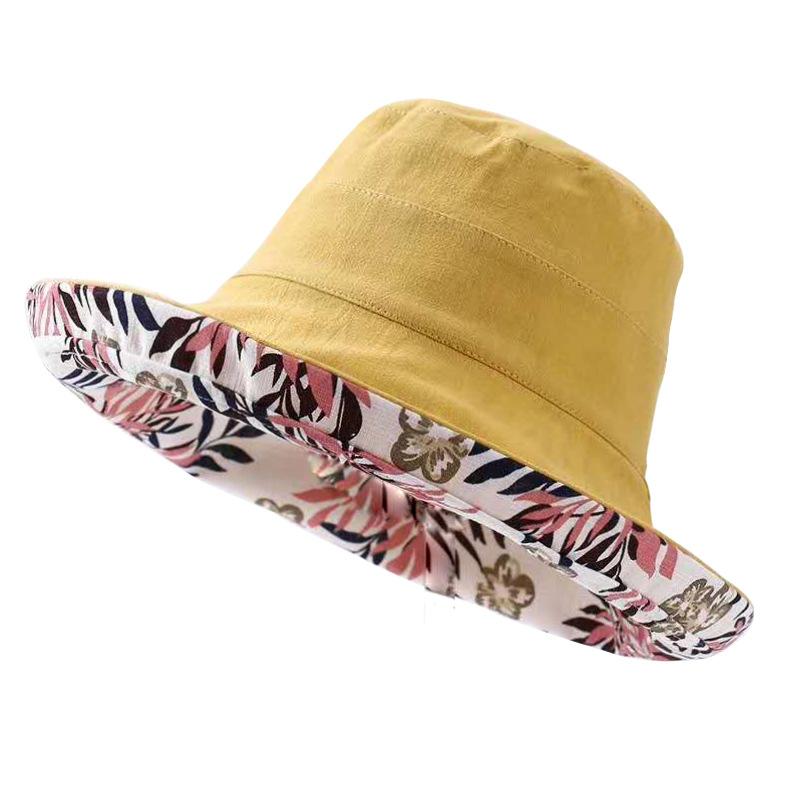 Women's Bucket Hat Panamanian Four Seasons Big Brim Double-Sided Fisherman Hats Sun Visor