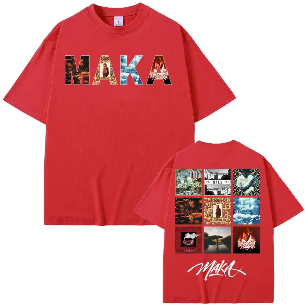 Rapper Maka Music Album Tour Cover T Shirts Men Women Harajuku Hip Hop Punk Tshirt SpringSummer Top ONeck T Shirt Streetwear