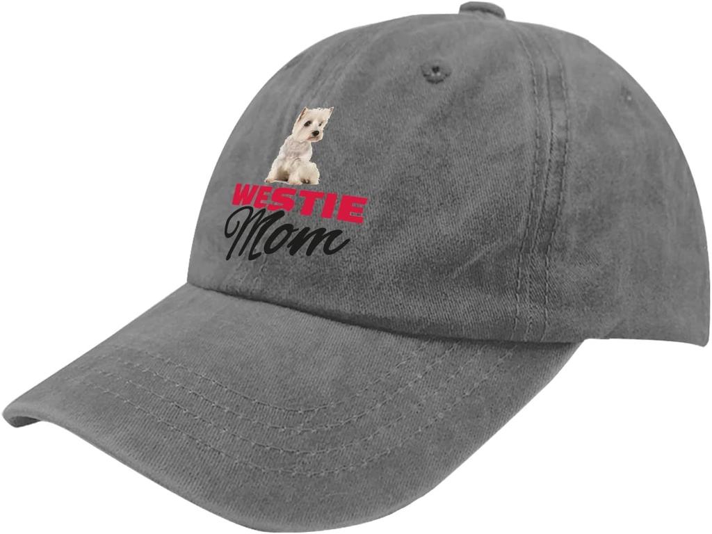 Westie Mom Dog Lover Graphic Baseball Cap Adjustable Polyester Casual Dad Hat for Unisex