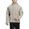 Adidas Solid Color Logo Print Hidden Zip Hooded Jacket Men Outerwear Gray HN8977