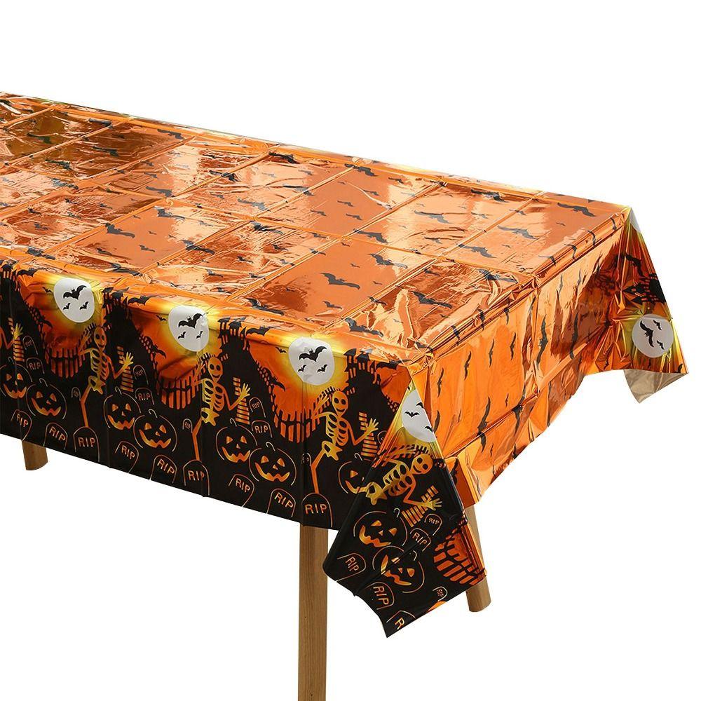 Plastic Material Disposable Tablecloth Rectangular Shape Rectangular Tablecloth  Horror Night