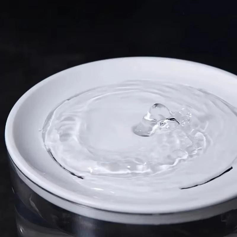 1L Automatic Circulating Cat Water Fountain USB Electric Mute Pet Water Dispenser Dog Transparent Petal Water Filter Off Power