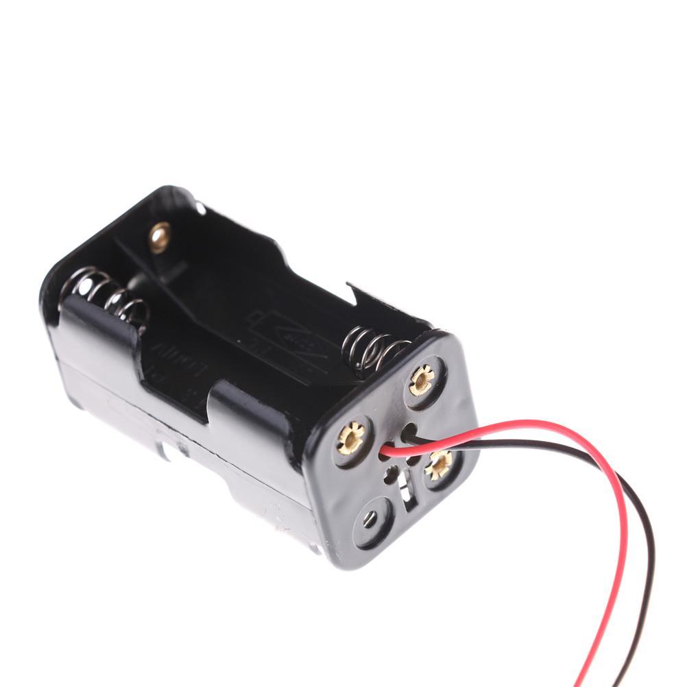 Battery Case Box 4 X Aa Battery Insert Compartment For 1/8 1/10 1/16 Rc Model