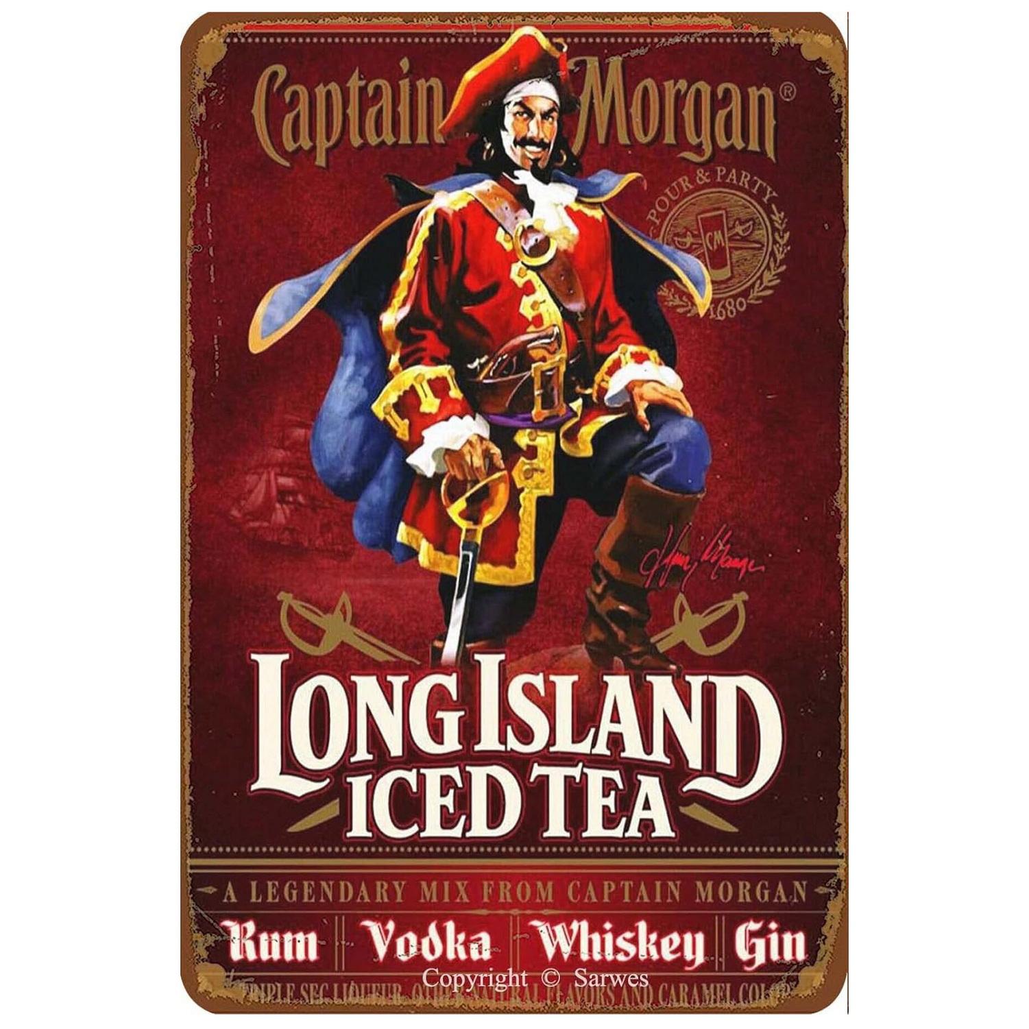 

Металеві жестяні знаки Captain Morgan Пиво Настінний плакат Знак-табличка Вінтажна залізна картина Декорація для Гаража Кафе Чоловічої кімнати Клубу Бару 20x30cm
