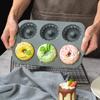 Stampo per Ciambelle in Silicone a 6 Fori Antiaderente Macchina per Ciambelle Teglia da Forno Riutilizzabile Stampo per Muffin Torta a Forma di Fiore e Spirale Teglia da Forno