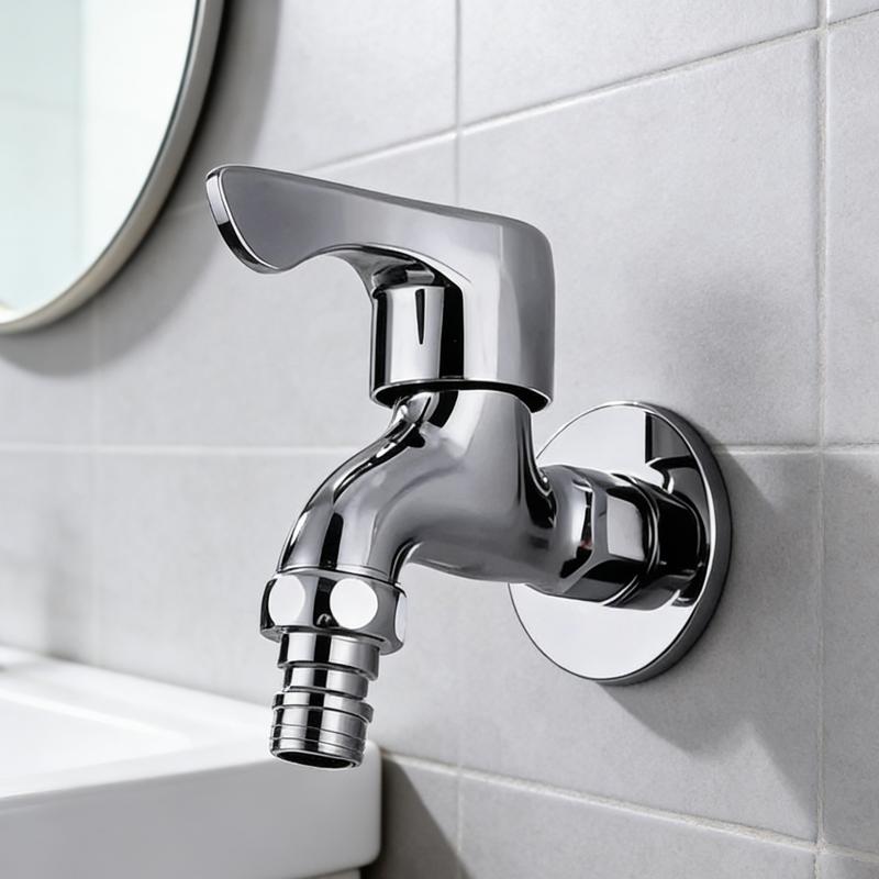 2pcs Washing Machine Tap in-wall Faucet Household Bathroom Mop Sink Faucet Light Luxury Bathroom Washer Faucets Shower Supplies