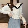 Long-sleeved Sweater Women's Autumn and Winter Doll Neck Short Design Top Sweater