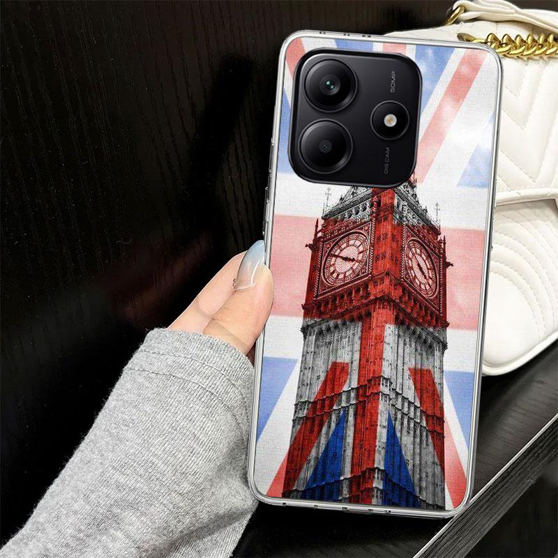 Union Jack England UK Flag Case for Xiaomi Redmi Note 14 13 12 11 Pro Plus Phone Cover 14S 12S 11S 11E 11T 10S 10 9S 9 Silicone