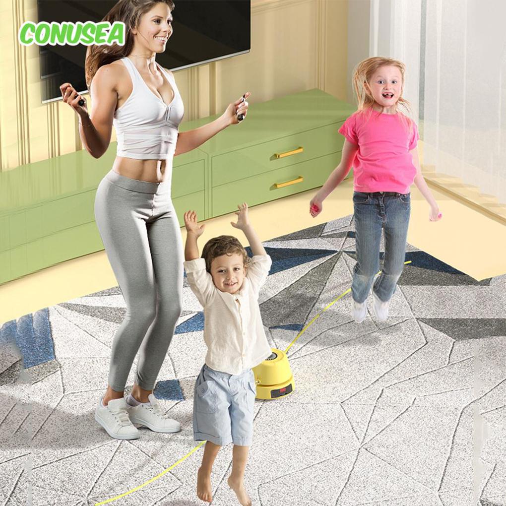 Electric Rope Skipping Machine Exercise Through Play Hands-free 10 Gear Change Key Remote Control
