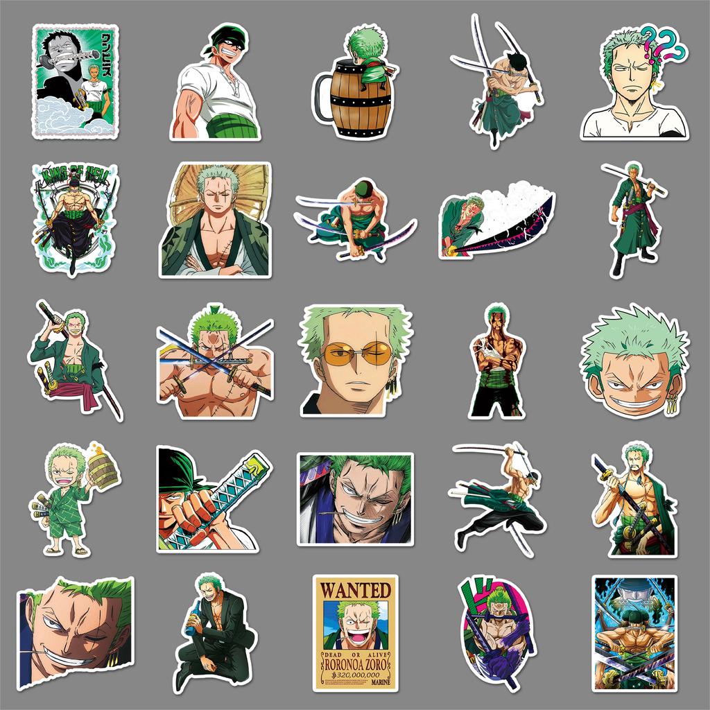 50 Graffiti Stickers Personalized Cartoon Japanese Cartoon One Piece Decoration Mobile Suitcase Water Cup Stickers