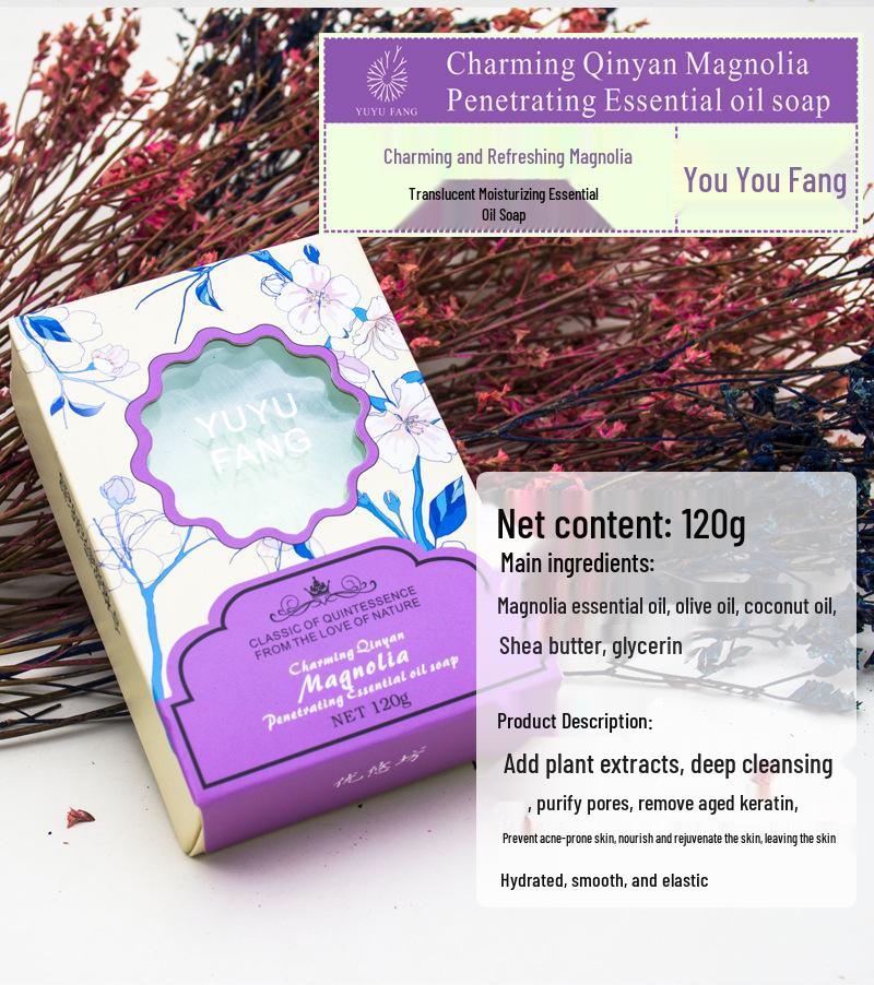 

Мило з ефірною олією троянди Youyoufang: Ручна робота, Автентичний, 120г для Освіжаючого Купання та Контролю Жирності.