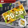 D Flat FloralTheme Retro Metal Decorative PlaqueHome Culture Style Vintage Wall ArtCafe Garage Nature Theme Gift