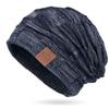 9875 Autumn/Winter Fleece-Lined Multi-Color Wool Knit Pullover Hat - Cozy Fashion for Women