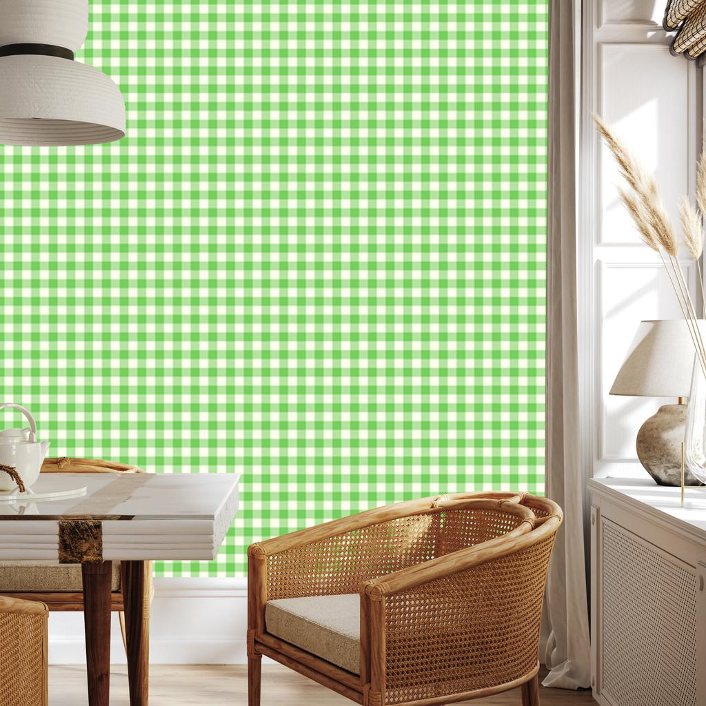 Mint and lime fabric pattern wallpaper for living room and bedroom 50x1000