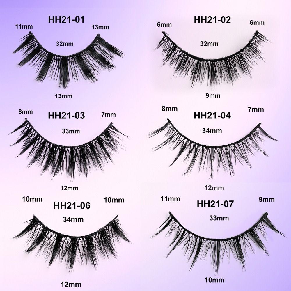 10 Pairs Fluffy Thick 3D Faux Mink Lash Glue Version Full Strip Lashes  Eye Lash Extension