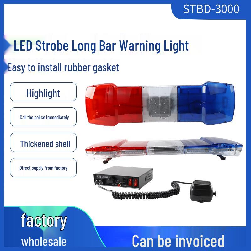 LED Flashing Red/Blue Warning Lights for Trailers & Emergency Vehicles Roof DC24V Silent