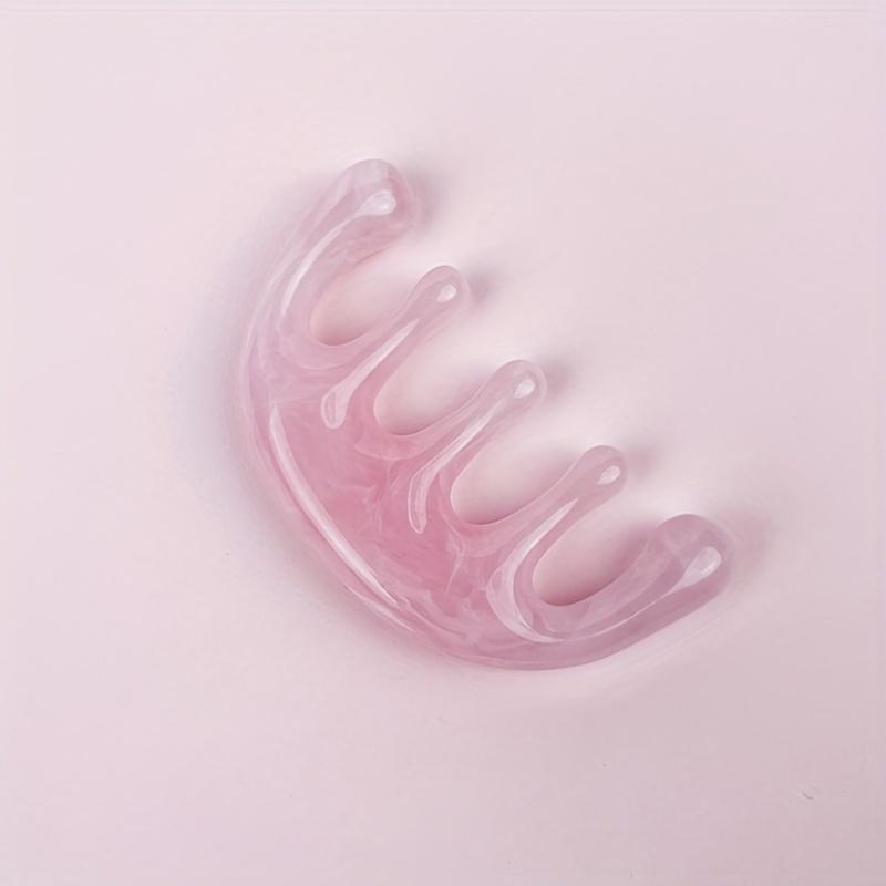 1pc Ergonomic Scalp Massage Comb - Wide Tooth, Resin Handle with Textured Bristles for All Hair Types, Portable Meridian Comb for Men & Women