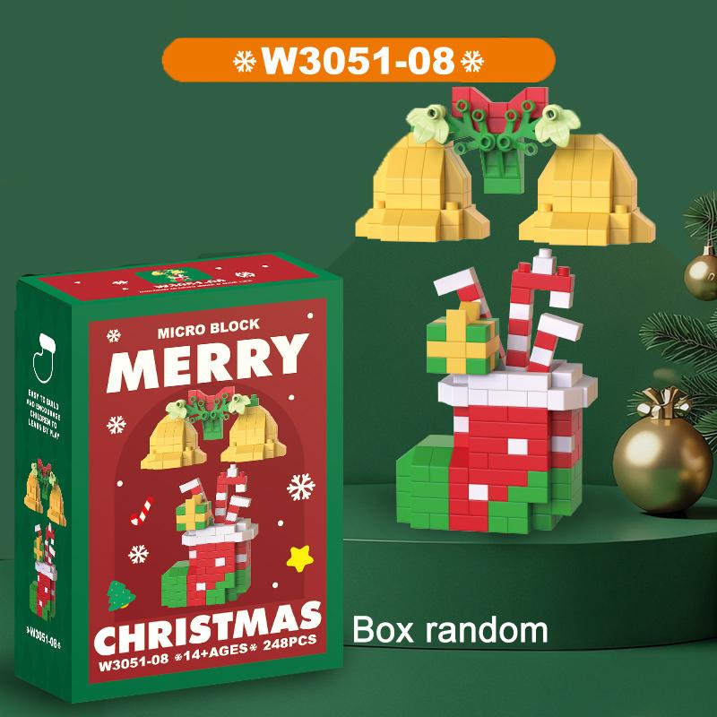 Weihnachtsgeschenke Baustein Serie Weihnachtsmann Rentier Spiel Montagebausteine Tischdekoration Spielzeug Für Kind Weihnachtsgeschenk