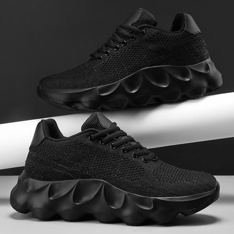 Mens Running Shoes Big Size Mesh Flat Casual Flat Comfortable Gym Training Footwear Luxury Design Lace-up Sneakers Man