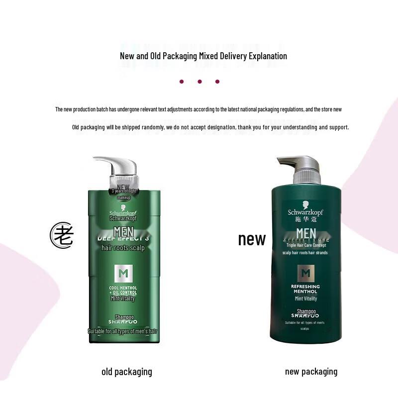 Schwarzkopf Men's Mint Vitality Anti-Dandruff & Oil Control Shampoo