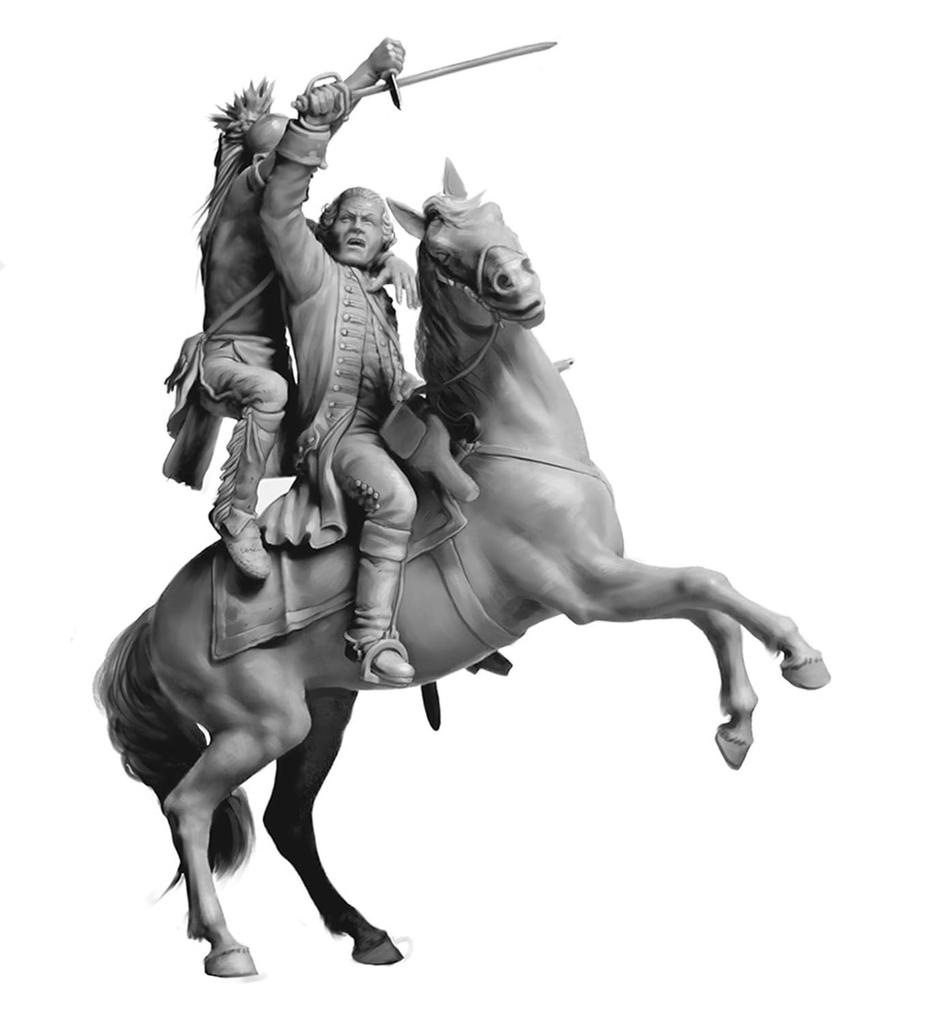 Master Box Maßstab Indischer Busch Britischer berittener Offizier und Einheimischer 18. 2 Figuren Plastikmodellbausatz MB35248 1/35 Kriege Angriff, Amerikanisch, Jahrhundert, +