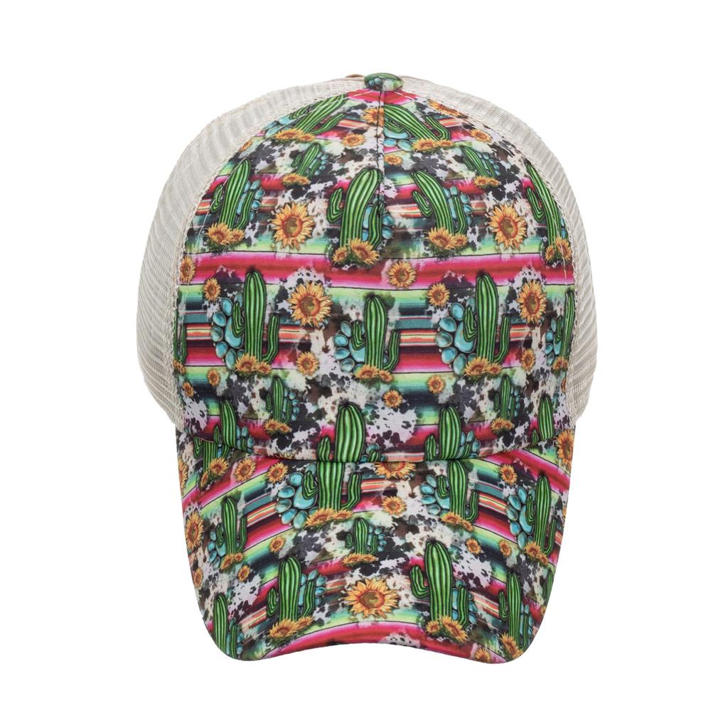 New Cactus Cross Mesh Cap Baseball Cap Sun Cap