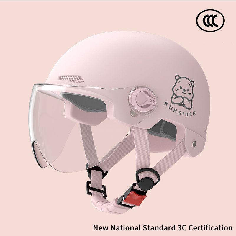 1 Pezzo Certificato 3C Casco Semimoto Elettrica per Adulti Uomo e Donna con Occhiali Casco di Sicurezza per Bicicletta