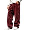 Men's Corduroy Wide Leg Pants Casual Relaxed Fit Long Trousers for Everyday Wear