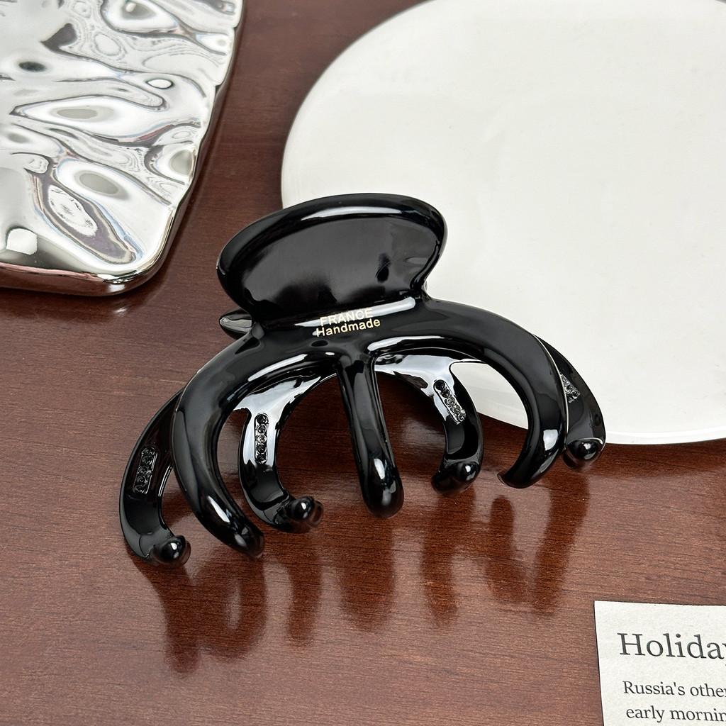 Handmade Retro 4mm Acetate Tortoise Shell Hair Claw Clip For Thick Hair And Elegant Updos