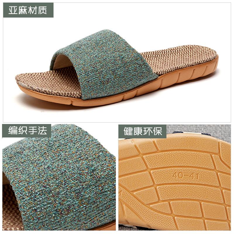 EVA Women's Linen Slippers Home Indoor Non-slip Couple Slippers Wear-resistant Men's Sandal Slippers