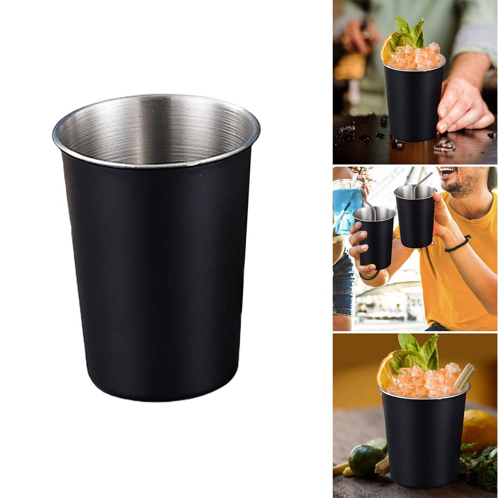 Pack Of 4 Chic Drinking Cups Stainless Steel Kids Cups Durable Metal Drinking Glasses For Camping And Everyday Use