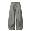 Trendy Loose Vintage Cargo Pants: Windproof Drawstring Straight-Leg Casuals for Men & Women