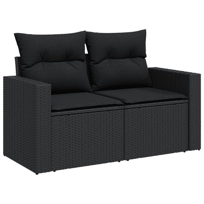 VidaXL Garden Lounge Set with Cushions 5 Pcs, Patio Sofas, Patio Furniture Set, Outdoor Furniture, Black 3218905