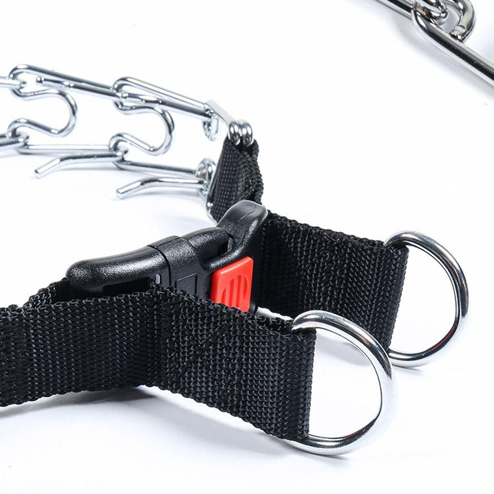 Adjustable Prong Pinch Training Collar Stainless Steel No Pull Correction Pinch Collar Durable Quick Release Buckle