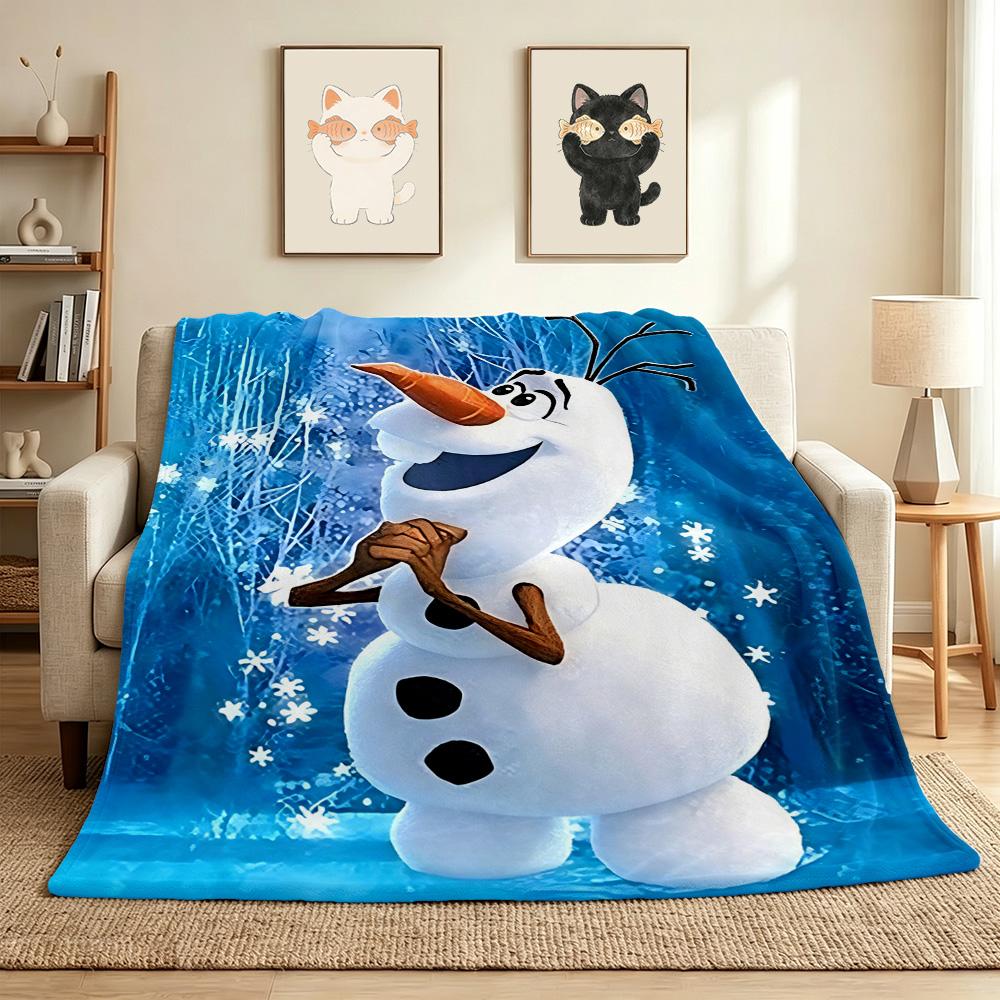 Frozen Olaf Flannel Blanket Throw Blanket Soft Warm Sofa Bed Camping Home Decor Unique Christmas Gift C9261760