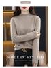Women's Cashmere Half-Turtleneck Sweater - Thick, Loose, All-Match Wool Knit Pullover for Autumn and Winter