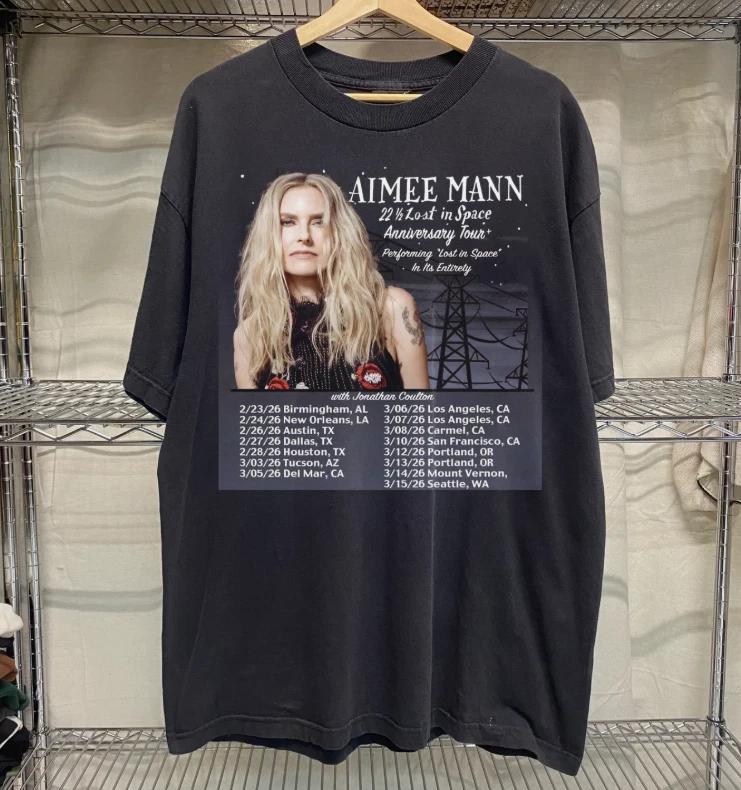 Футболка Aimee Mann 2026 Lost In Space Anniversary Tour Полный размер S-5XL L