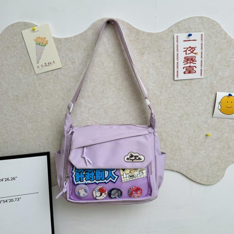 Japanese Pain Bag Women's Bag 2025 New Transparent Shoulder Bag Trendy Versatile Student Messenger Bag Large-capacity Messenger Bag