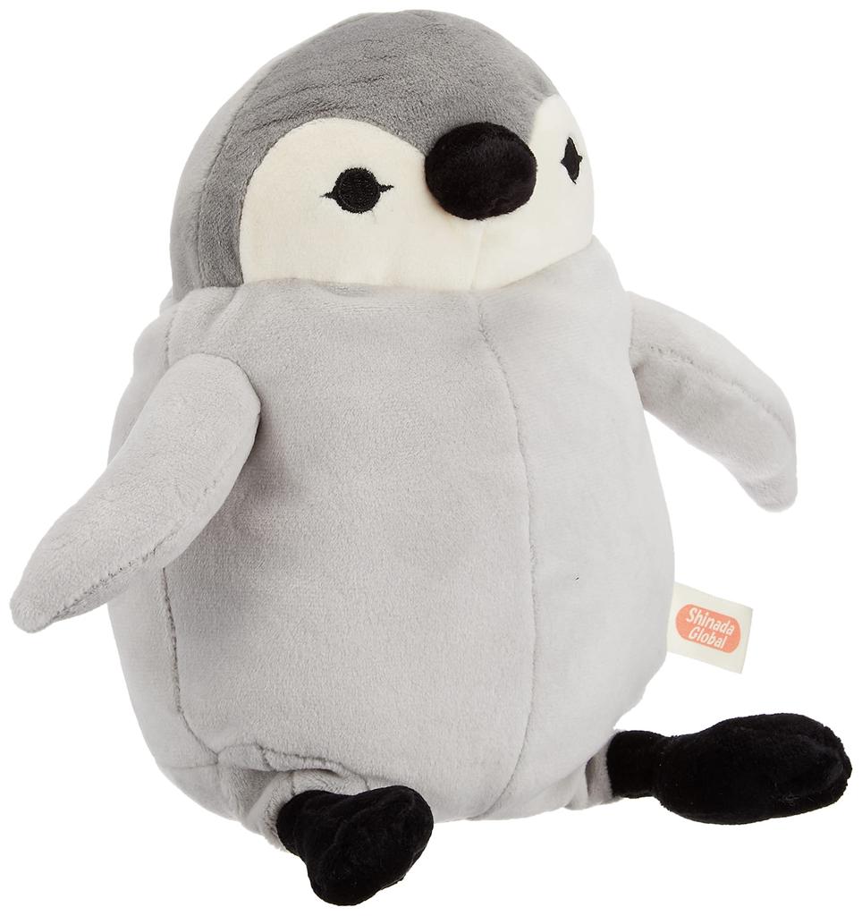 Shinada Global Mochi Series Mochipen Child Gray (M) 14 X 14 X 22 Cm Plush Penguin Animal MOPE-0230G